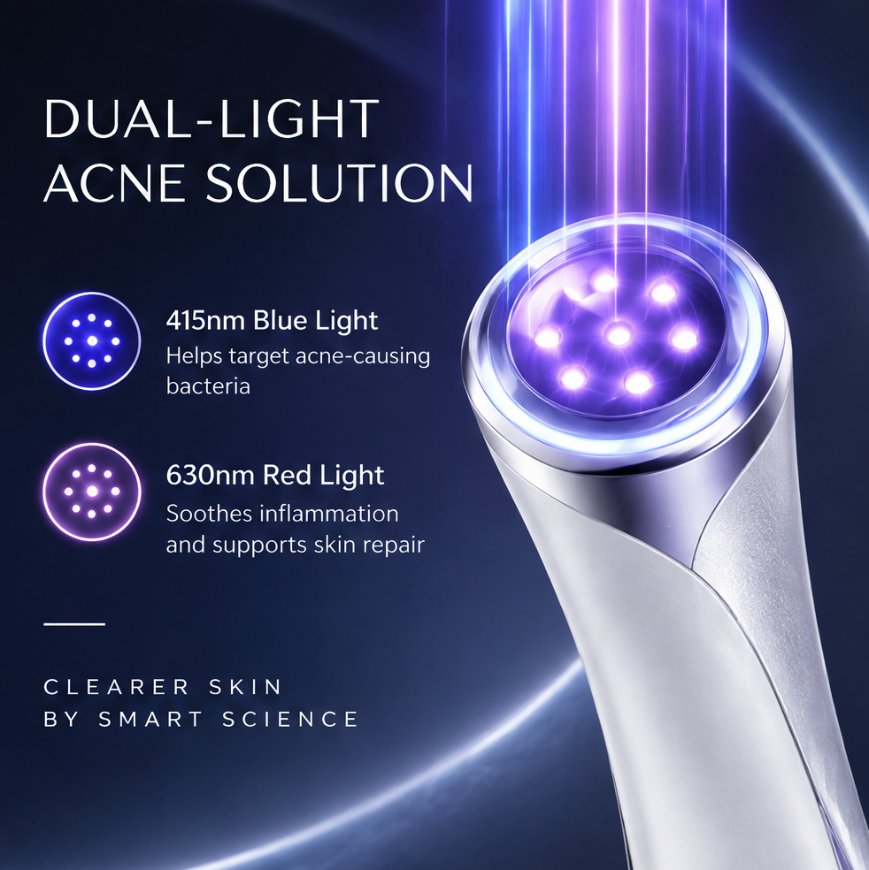 PURELIH Dual-Light LED Acne Therapy Wand